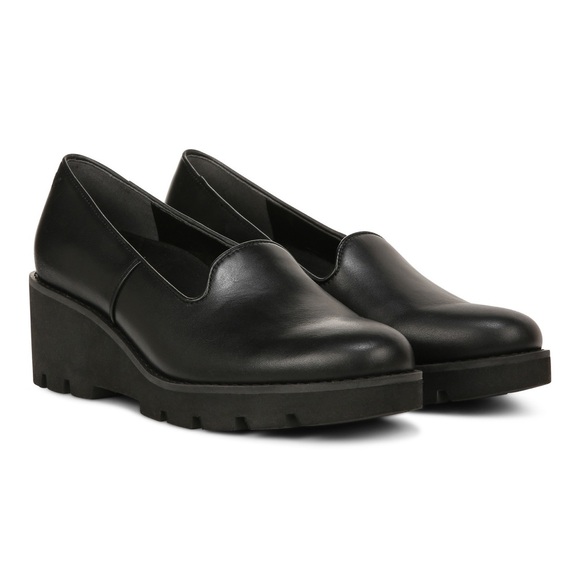 NEW VIONIC WILLA WEDGE SHOES IN BLACK LEATHER 11 - Picture 3 of 10